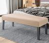 1pc Solid Colour Silver Fox Plush Bench Cover, Warm Chair Covers for Hotel Bedroom, Living Room, Winter Dustproof Cushion Covers