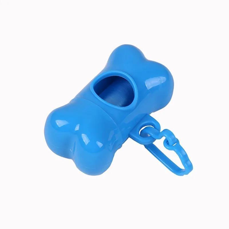 Pet Dog Poop Bag Bone Shape Dispenser Waste Garbage Carrier Holder Dispensers Poop Bag Dogs Trash Cleaning Tool Pet Products LS
