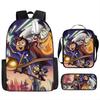 Luxury Novelty Peculiar Cool Owl Magic Club 3D Print 3pcs/Set Pupil School Bags Laptop Daypack Backpack Lunch Bag Pencil Case