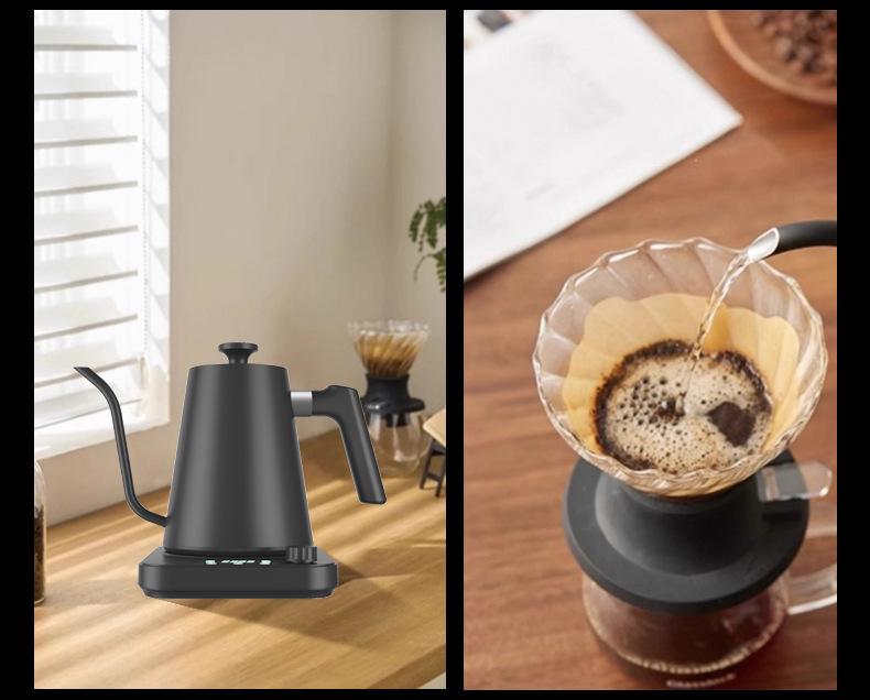 Intelligente Schwanenhals-Elektro-Teekanne für Pour-Over-Kaffee mit konstanter Temperaturregelung