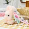 Decoration Plush Bow Rabbit Keychain Plush Material Bunny Bag Pendant Stuffed Keychain  Couple