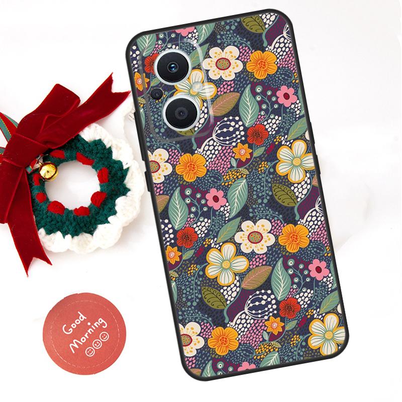 Floral Charm Secret Garden Funda For OPPO Reno 14 F 13F 12F 11F 10 11 12 13 Pro 7 8 Lite OPPO Find X5 X6 X8 X9 Pro Case