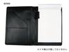 Recycled Cowhide A6 Business Holder with Smartphone Touch and Metal Cap Ballpoint Pen Extra Black Set, T23-LSA6BHA-QSJW700-B