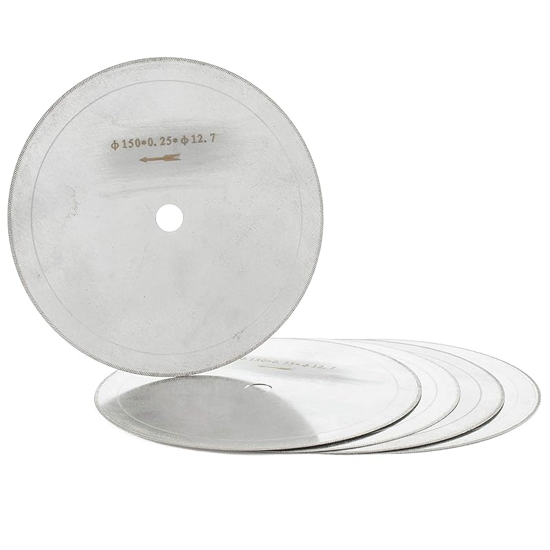 ILOVETOOL Thin Lapidary Diamond Saw Blades 6 inch Cutting Stone 1/2''Arbor hloe Pack of 5Pcs