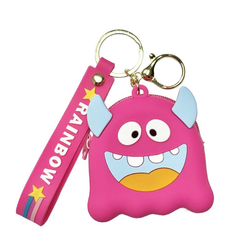 Creatively Designed Silicone Coin Purse & Keychain: Perfect for Earphones, Cards, and More - A Compact Gift!