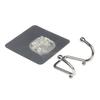 Stainless Steel Punch-Free Double Hook - Adhesive Wall Mount for Kitchen and Bathroom.