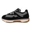 Retrofi Leer Comfortabel Mode Antislip Lage Top Casual Schoenen Heren Casual Schoenen Zwart Grijs 1167070-BLK