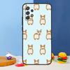 Cartoon Corgi Dog Case For Samsung Galaxy A35 A55 A32 A12 A22 A52 A06 A54 A34 A14 A56 A36 A26 A16 A13 A53 A15