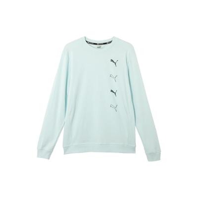 Logo Printed Round Neck Pullover Casual Sweatshirt Men Sweatshirt Blue 521838-20