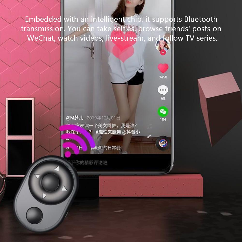 Bluetooth Camera Remote Control for iOS/Android Phones Click Photos & Videos, Mini Wireless Phone Mobile e-Book Page Turner