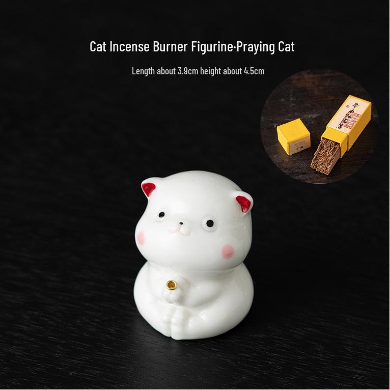 Creative Cute Kitten Ceramic Incense Holder and Burner