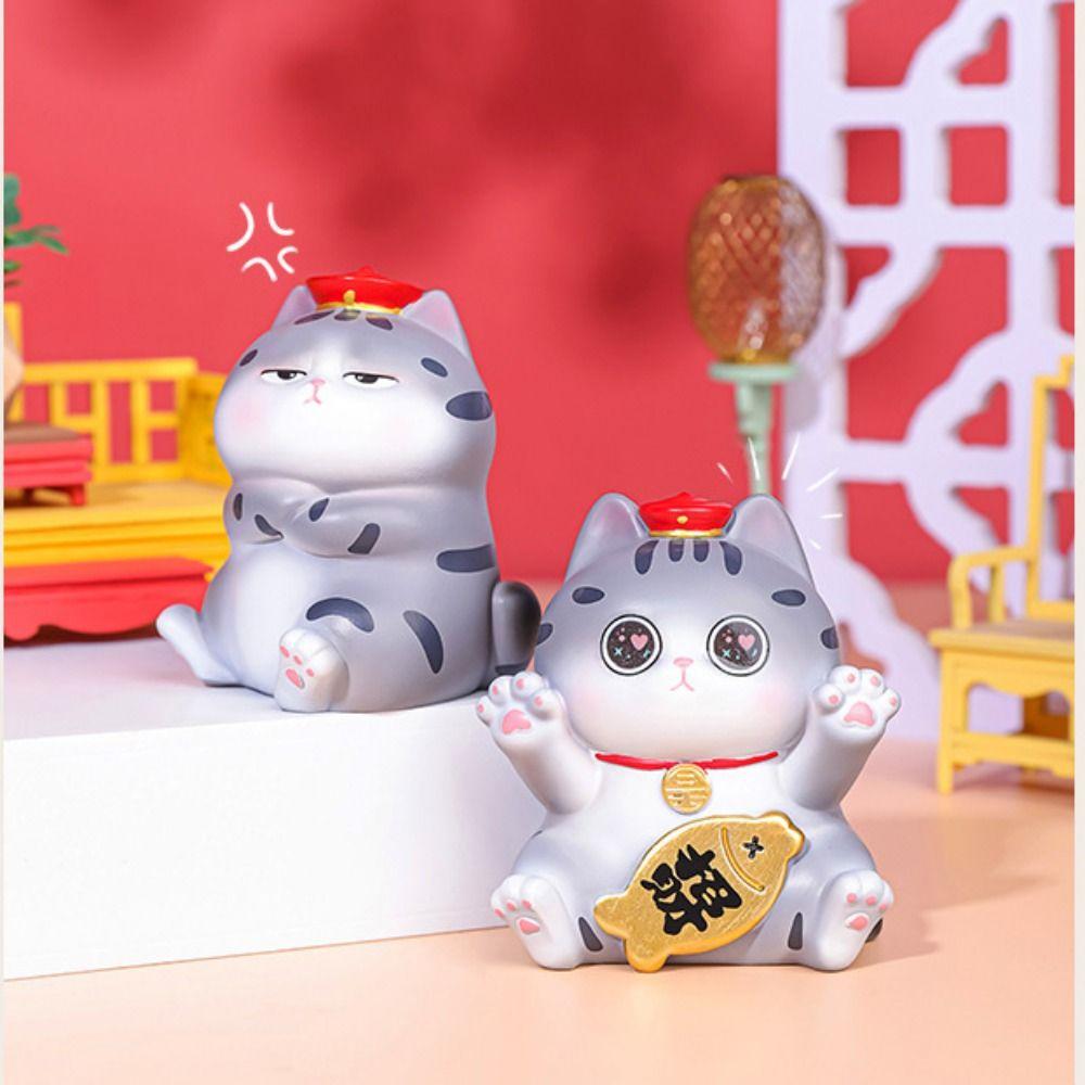 Supremo Cat Mini Resin Doll Miniature Cartoon Cat Ornaments Supremo Cat Ornament  Kids Gift