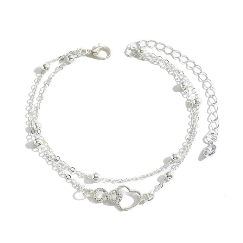 Comfortable Wear Adjustable Alloy Anklet for Women Featuring Layer Chains Butterfly Charm Beachwear Jewelry Gifts