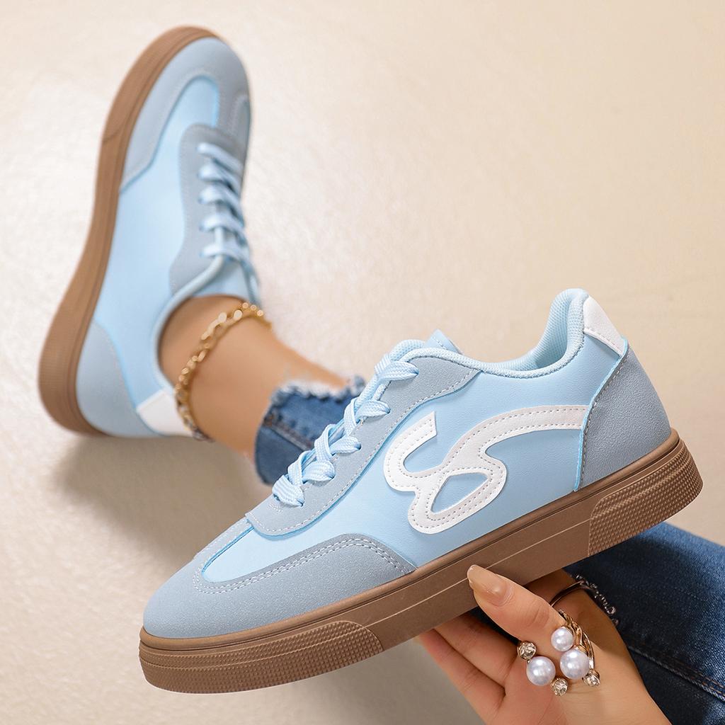 Women'S Lightweight Sports Shoes - All Season, Breathable Synthetic Leather Upper, Fitness Running, Daily Casual Lace Up Shoes