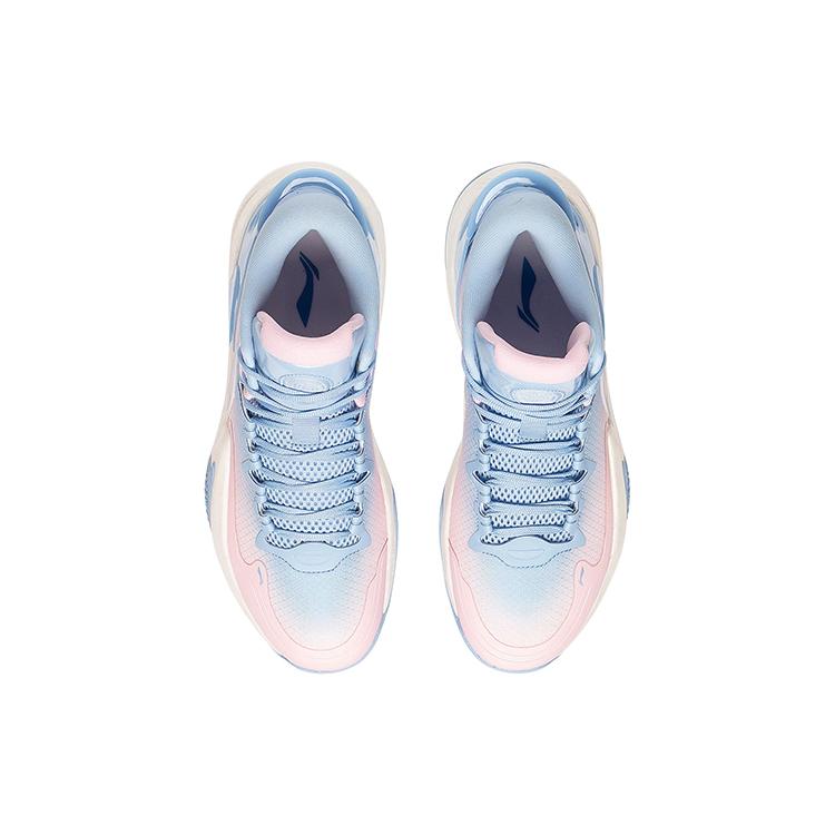 New LiNing Speed 1.0 High Durable Breathable High Top Basketball Shoes Blue Pink ABAS097-5