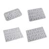 Transparent Silicone Mould Dried Flower Resin Decorative Craft Diy Letter and Number Mold Epoxy Resin Molds for Jewelry