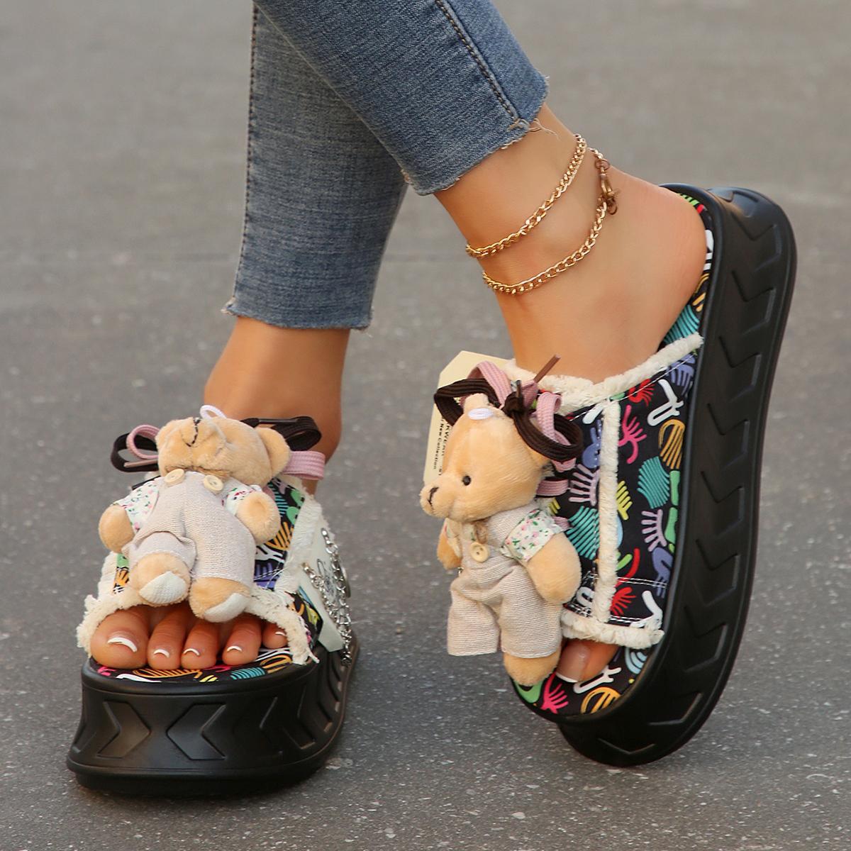 

Fashion Women Slippers New Summer Fashion Flats Designer Shoes Women Casual Platform Sandals Anti-slip Comfortable Slippers Slides Women 35 чёрный