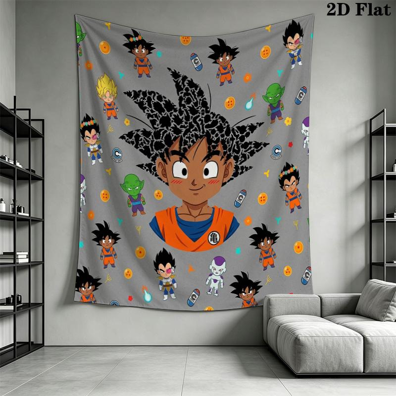 Dragon Ball Wall Tapestry Aesthetic Wall Hanging Printed Fabric Blanket Decorative Tapestries For Bedroom Living Room Home Decor