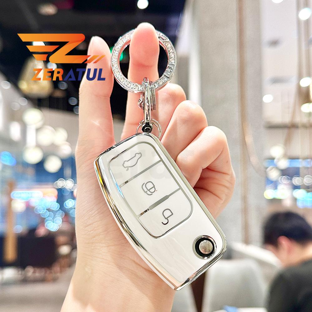 Fashion Tpu Keyless Car Flip Key Case Cover Shell Fob For Ford Escape Falcon C-Max Fiesta Focus 2 Ecosport Kugua Accessories