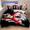 3Pcs Ronaldo'S Iconic Leap Bedding Set Soft Fabric Duvet Cover Pillowcases Home Xmas Halloween Gift 1 Duvet Cover 2 Pillowcase S1798