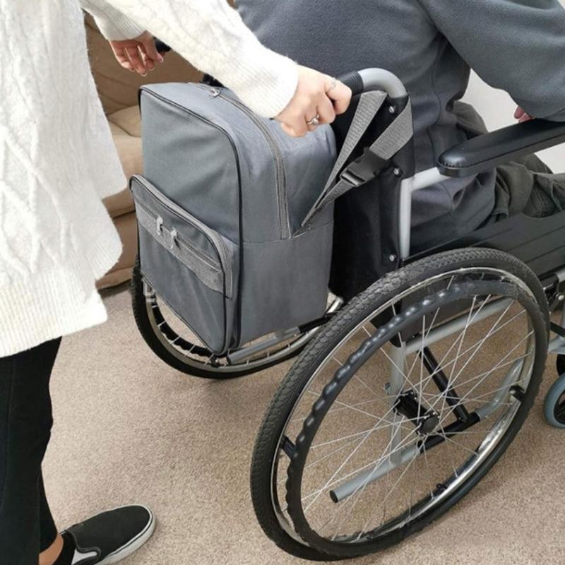Convenient Wheelchair Side Pouch Outdoor Wheelchair Storage Companion Large Capacity Waterproof Hanging Organizers