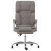 Office Chair with Massage Function Taupe Fabric
