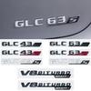 Pour Mercedes Benz Argent Noir X253 C253 GLC43 GLC63 GLC63s GLC 63 S AMG Emblème V8 BITURBO 4MATIC 4MATIC+ Emblèmes Badges