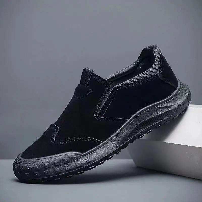 Men Shoes Autumn Breathable Round Head Casual Sneakers Trendy Work Safety Shoes  Antiskid Climbing Shoes Zapatillas De Deporte