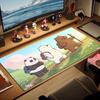 We Bare Bears Print  Cushion Non-slip Laptop Tablet Big Mousepad XXL Mat Mini PC Playmat With Lock Edge