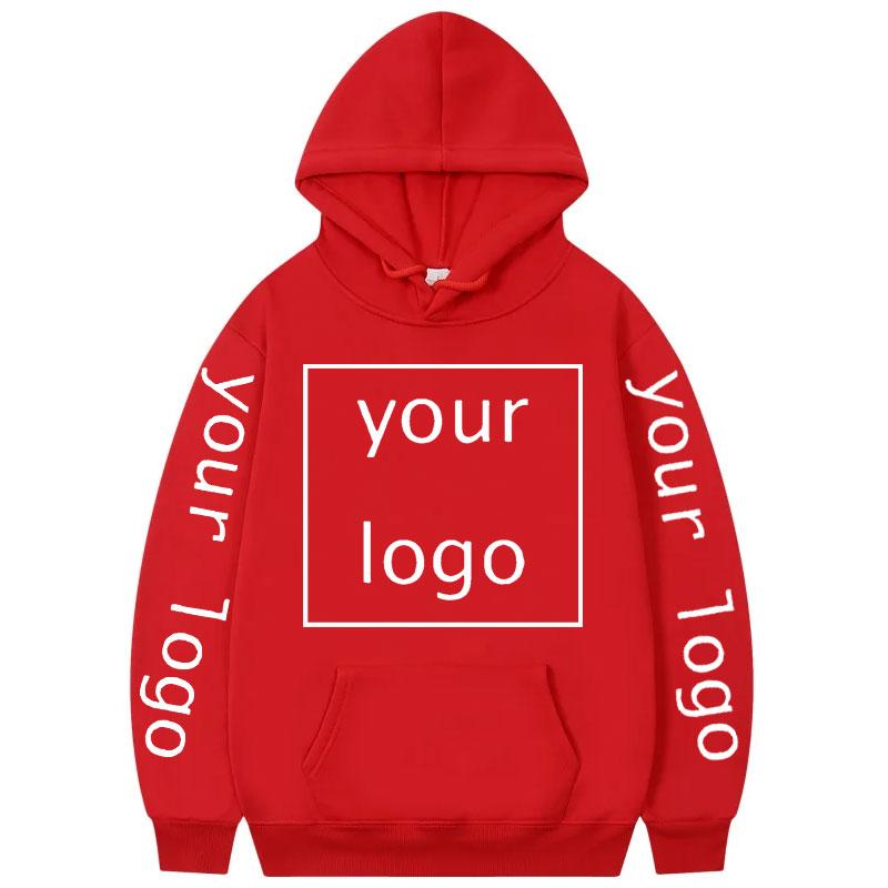 2025 Private Customized Yours LOGO Graphic Print Hoodie Fashion Casual Hooded Sweatshirt Men Women High Quality Fleece Pullovers