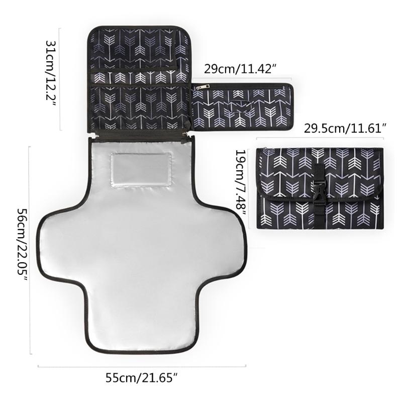 Multifunctional Baby Travel Changing Mat Foldable Waterproof Diaper Pad Nursing Mattress Crib Bag Bedding Essential