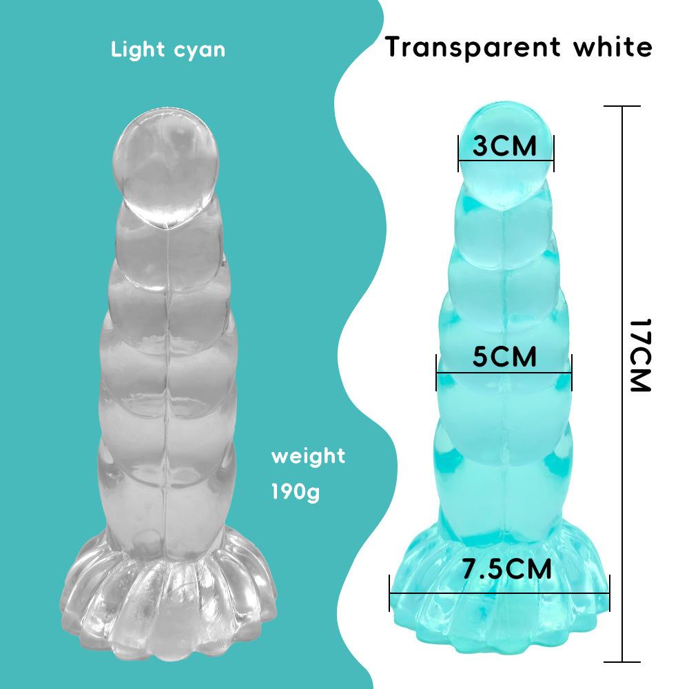 Female Twist Simulation Suction Cup Penis Masturbation Device Crystal Penis Butt Plug Sexy Sex Product