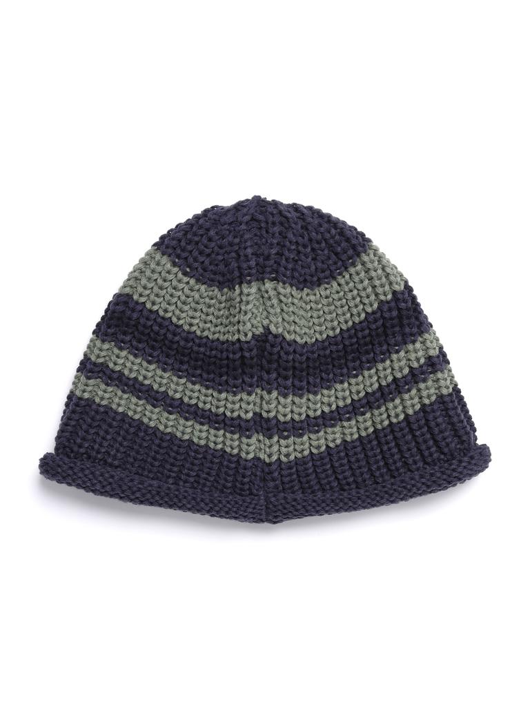 Molmanong Stripe Beanie - Navy