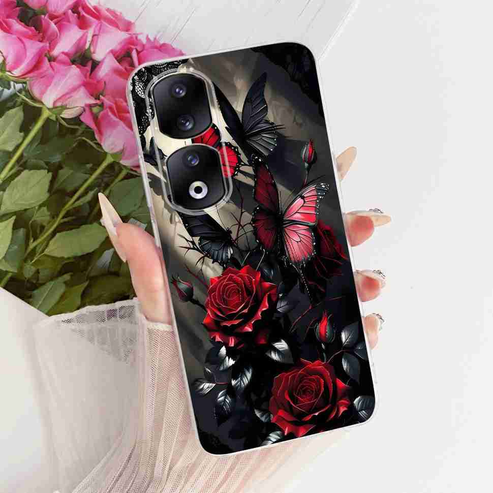 Funda para Honor 90 Pro 5G 6.78" Moda Mariposa Pintada Silicona TPU Cubierta Trasera Para Honor 90Pro 90 PRO 5G REP-AN00 Fundas para Teléfono
