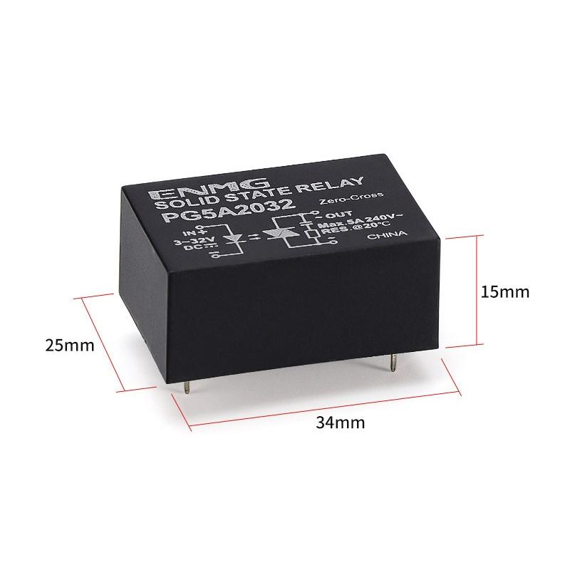 Small SSRPCB Circuit Board Solid State Relay 60VDC 240VDC 480VDC PG5D6132 3~32V Wide Voltage DC Control Normall Open