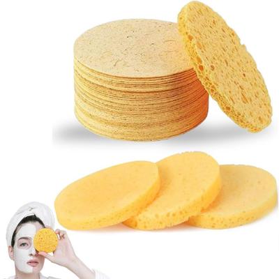 10 opakowań spronżonych gąbek do twarzy, odpowiednich do codziennego oczyszczania i delikatnego peelingu, 100% naturalna celulozowa gąbka kosmetyczna