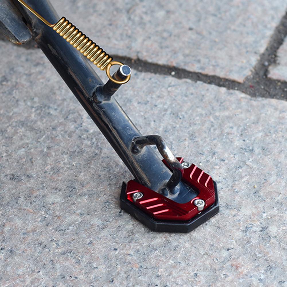 Motorcycle Kickstand Pad Anti-skid Enlarger Base Support Extension Enlarger Scooter Moped Foot Pad Aluminum Alloy Accessory