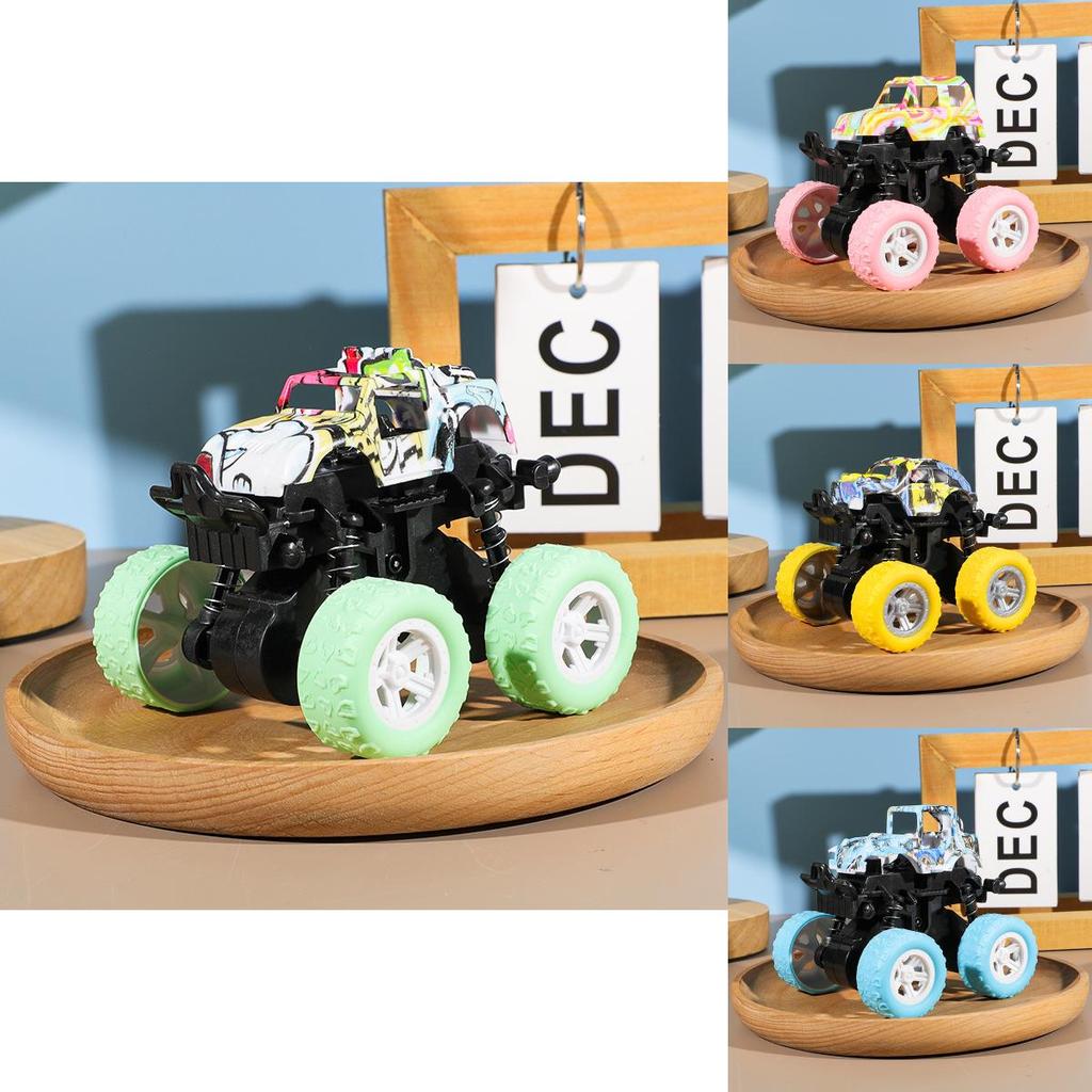 Inertial Off Road Car Toy For Kids With Large Wheels And Artistic Painting