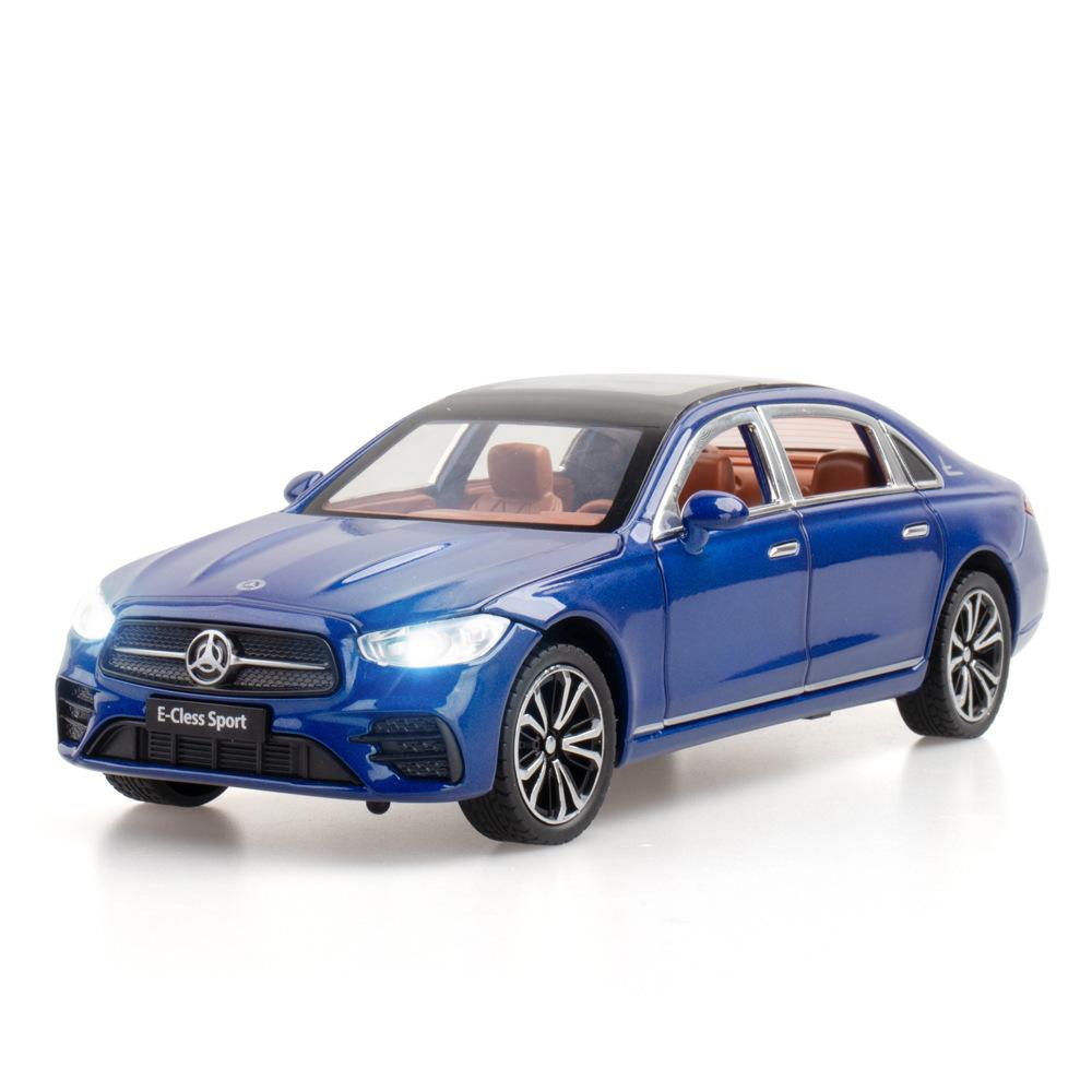 

1/24 BENZ E-Class E300 L Литая металлическая модель автомобиля Литые металлические игрушечные транспортные средства Модель автомобиля Симуляция Звук и свет Коллекция Детские подарки синий