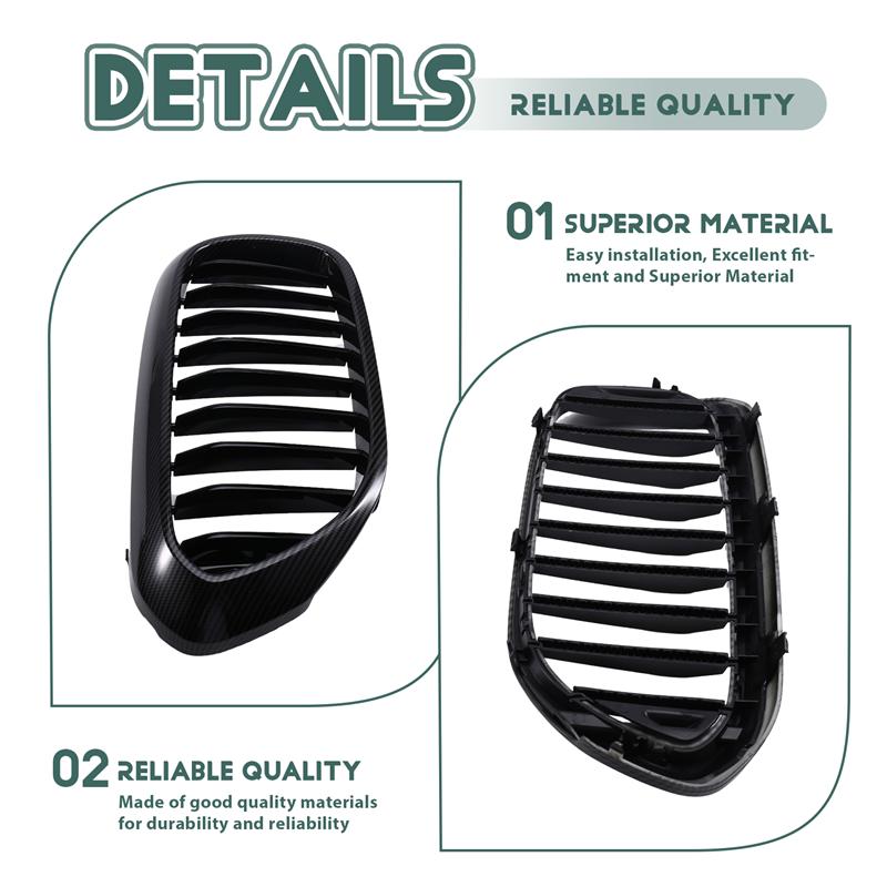 NEW-Car Front Grille Grills Kidney Design For BMW G30 G31 530I 540I 5-Series 2017-20