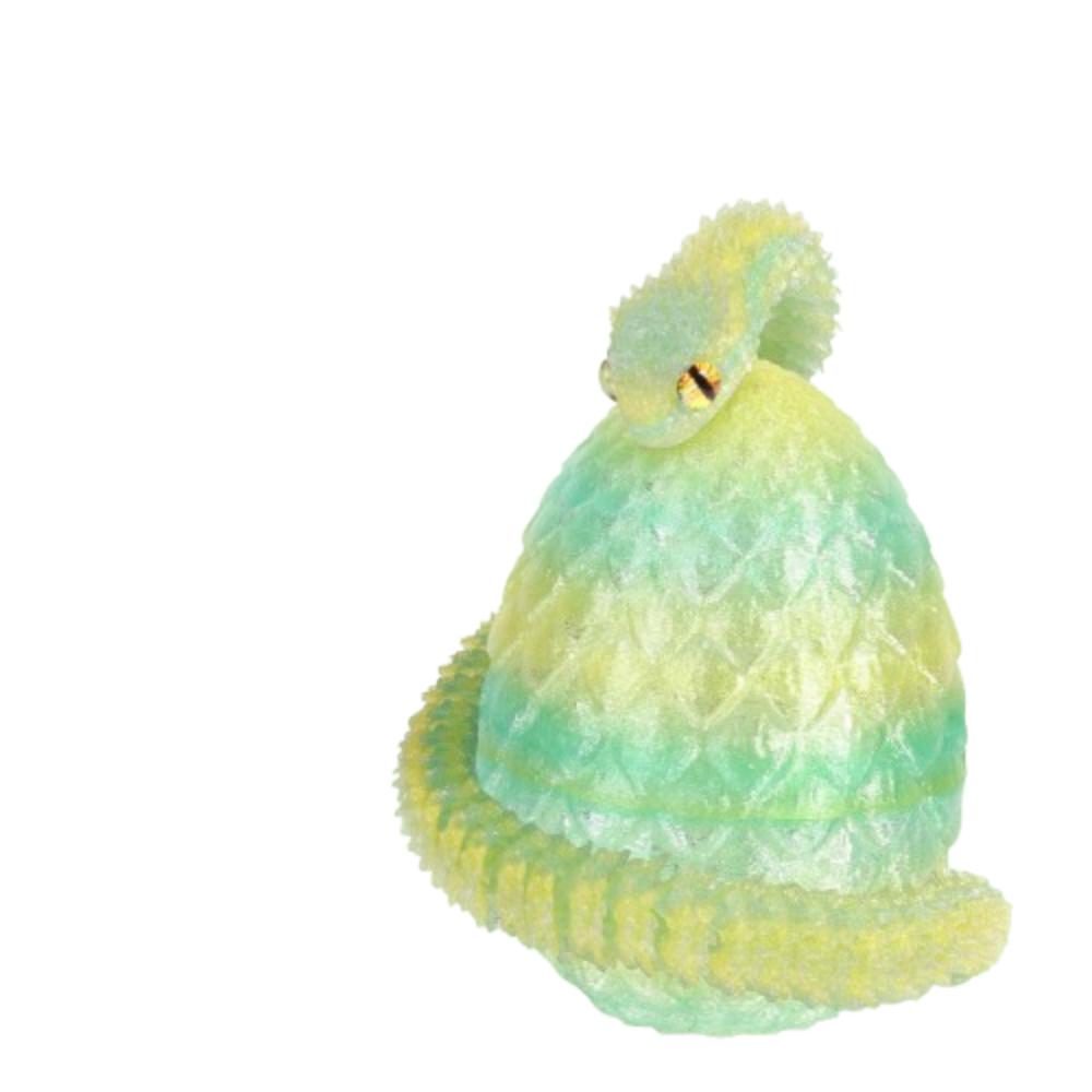 

Multicolor Simulated Snake Ornament Realistic Simulation Snake Model Desktop Ornament зелёный