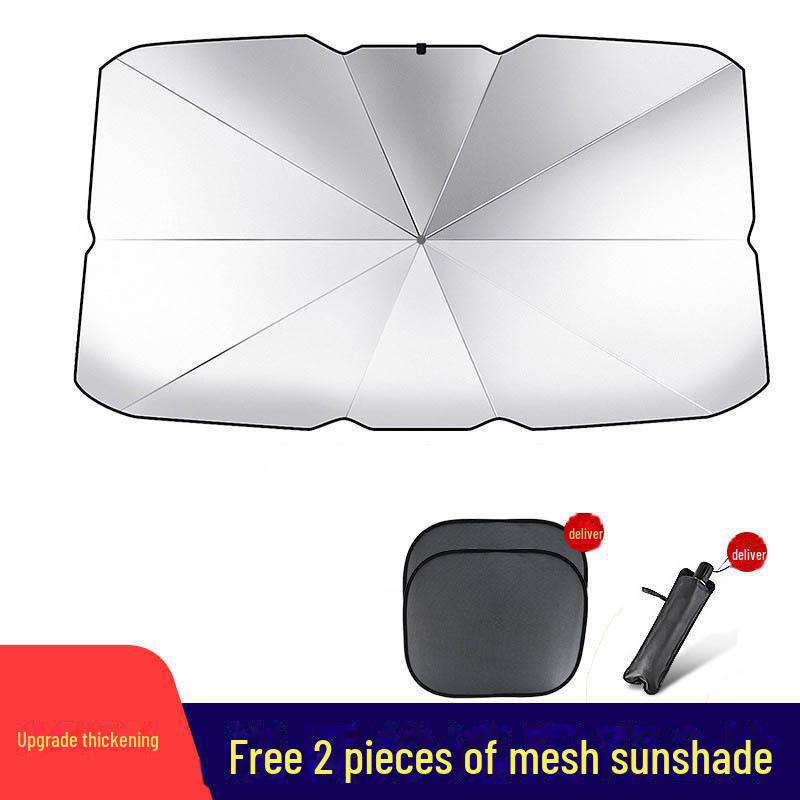 Umbrelă de soare pentru mașină - Husă termoizolatoare pliabilă pentru parbriz