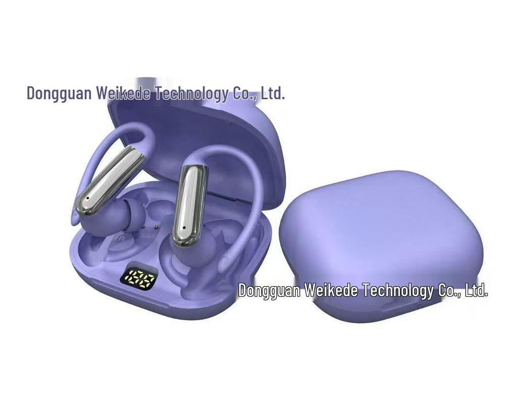 Bluetooth Clip-on Earbuds with Digital Display and Long Battery Life