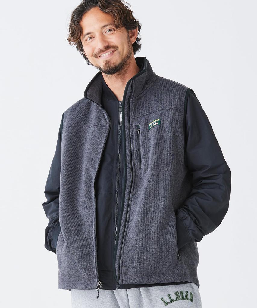LL Bean Sweater Fleece US Fit Size Charcoal Gray 1000004843 L.L.Bean Men's Vest, Regular, Medium, Heather,