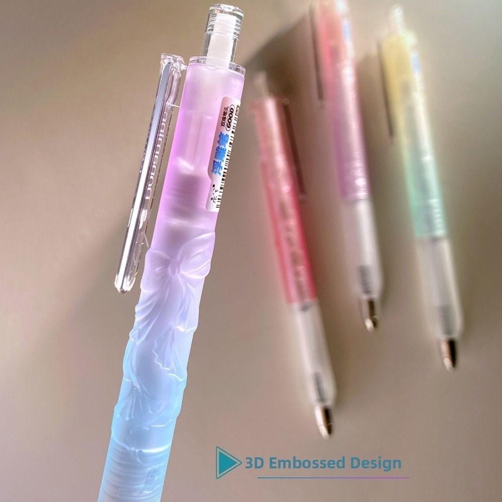 Full Needle Tube Writing Pen Black Pressing Pen Bows Gel Pen  Daily Use