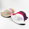 Pure cotton high quality double-sided fisherman hat Korean version face slim basin hat sun protection bucket hat embroidery