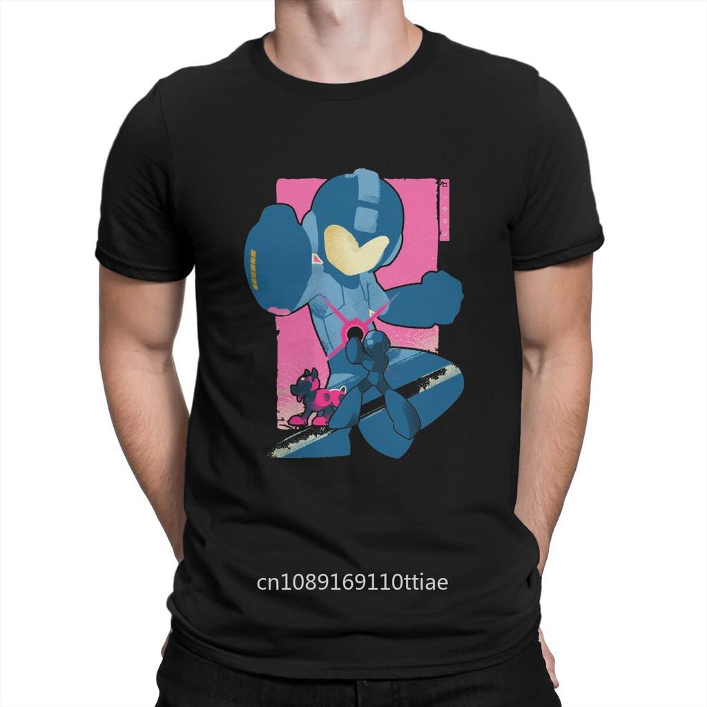 Fashion Companion And Mega T-Shirts Men Crew Neck Cotton T Shirts Megamans Short Sleeve Tees Birthday Present Clothes