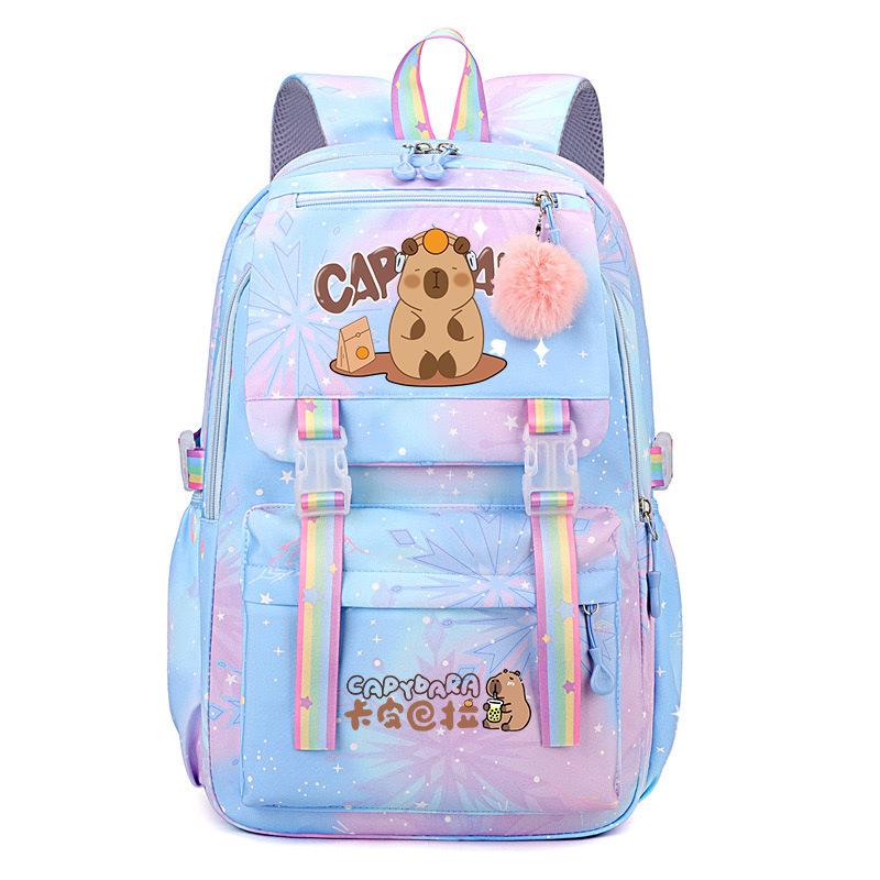 Capybara Multi-Color Handsome Dirt-Resistant Durable Cute Primary School Children S Schoolbag Backpack