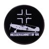 WWII Messerschmitt BF-109 Enamel Brooch Fighter Plane Lapel Pins for Military Enthusiasts Jewelry Accessories Gift