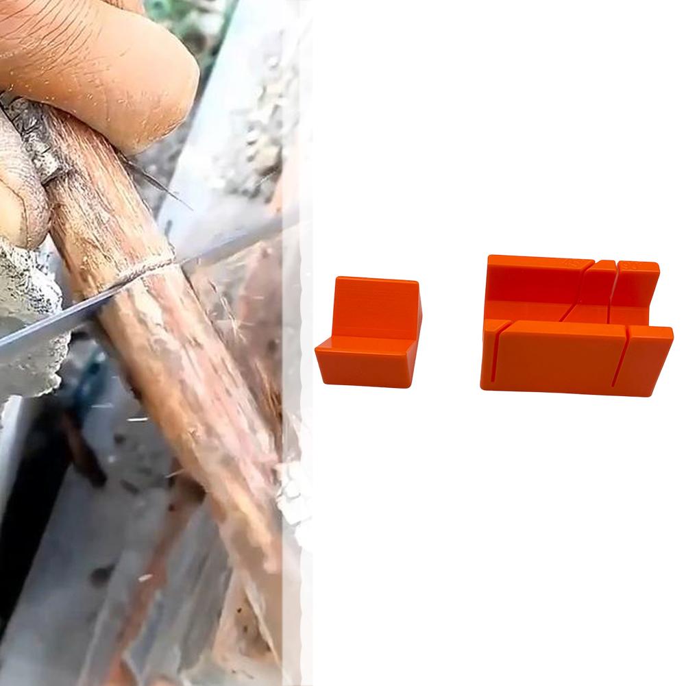 1set Wood Cutting Clamping Miter Saw Box Mini Mitre Box Woodworking Mitre Box Cabinet 45 90 Degree For Round Wood Cutting